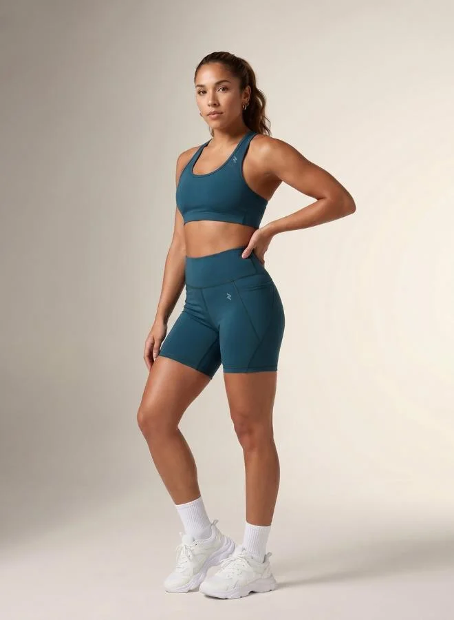 Zaecy Deep Nile Teal Women's Racerback Sports Bra for Women | Best Price UAE
