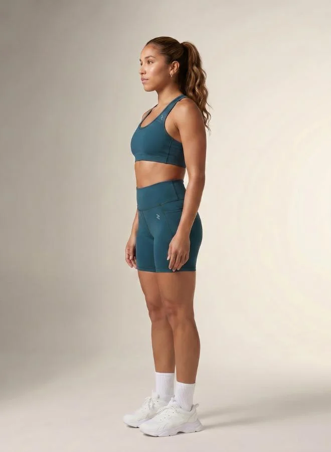 Zaecy Deep Nile Teal Women's Racerback Sports Bra for Women | Best Price UAE