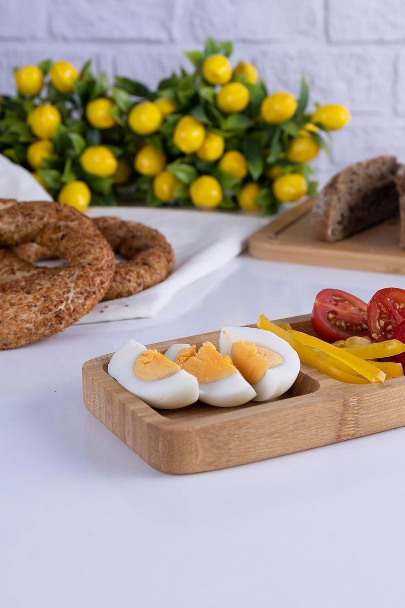 Bambum Ganberi3 Part Bamboo Souce Plate Natural Bamboo Wood Souce Plate - Image 3