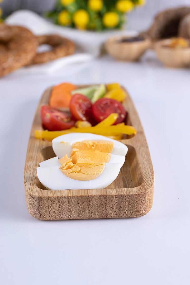 Bambum Ganberi3 Part Bamboo Souce Plate Natural Bamboo Wood Souce Plate - Image 5