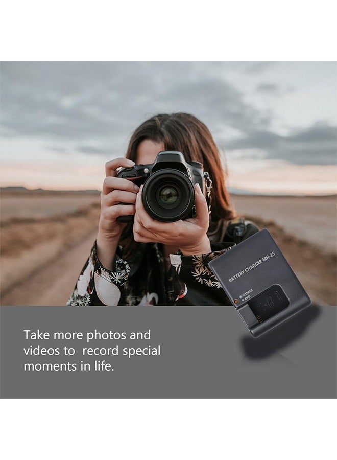 Captaintech MH-25 Quick Charger for Nikon Camera Battery:MH-25a EN-EL15 EN-EL15a EN-EL15b EN-EL15c EP-5B D500 D600 D610 D750 D780 D800 D800E D810 D810A D850 D7000 D7100 D7200 D7500 Coolpix Z5 Z6 Z6 II Z7 Z7II V  - Image 5