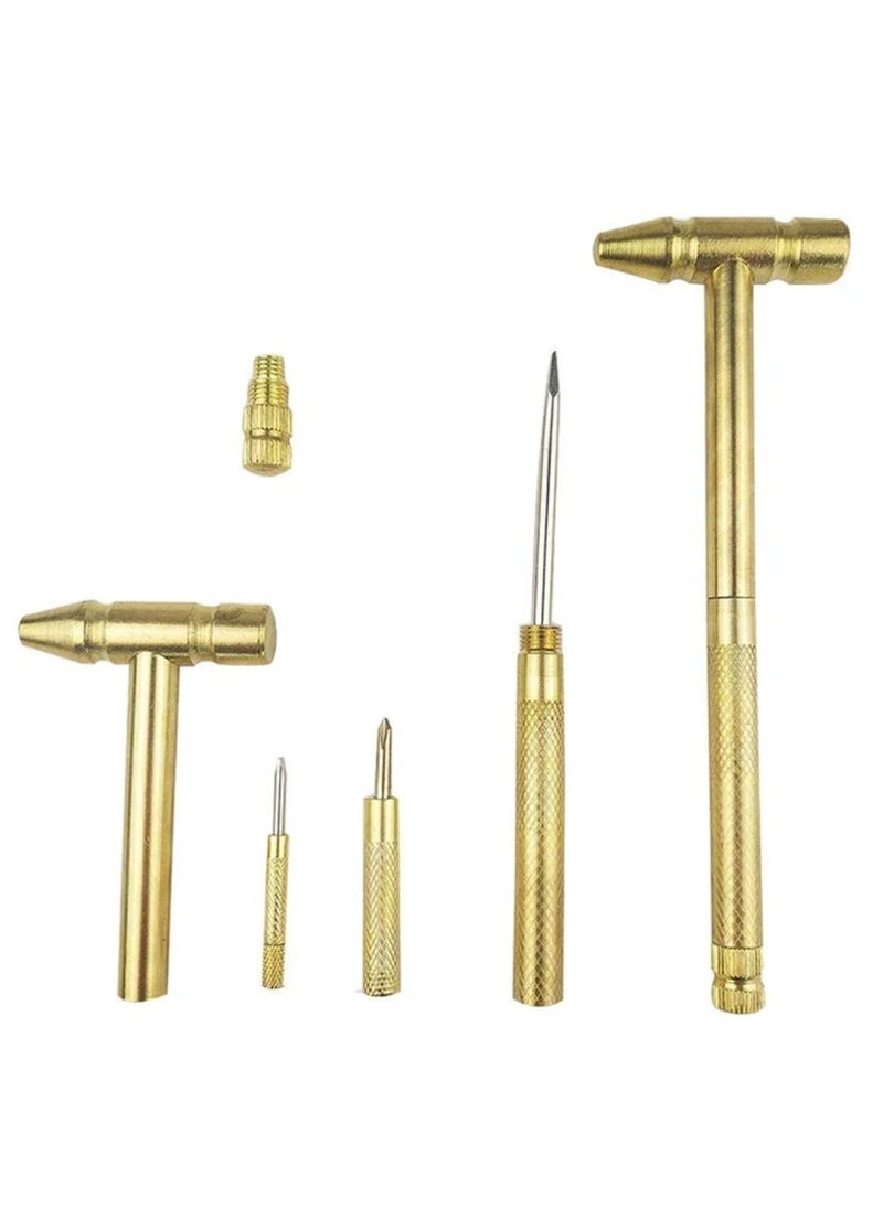 Generic - Portable Screwdriver Set Mini Hidden Multi Functional 6 in 1 Small Metal Hammer, Multi Functional Multi tool - Image 1