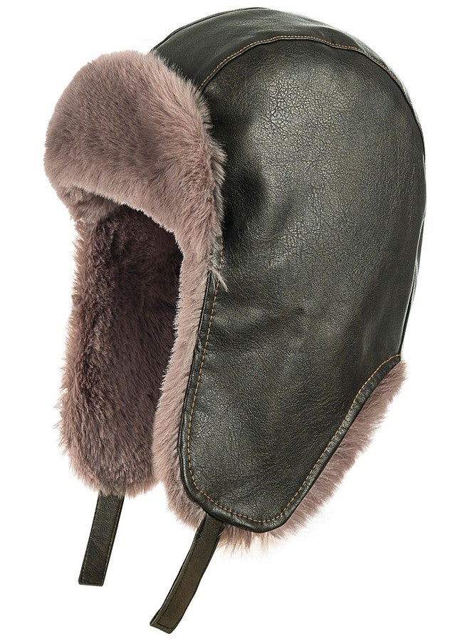 Gilotop Warm Trooper Trapper Hat for Men Women Winter Hat with Fur Ear Flaps Windproof Hat for Cold Weather Hunting Hat, Army Green, One size - Image 1