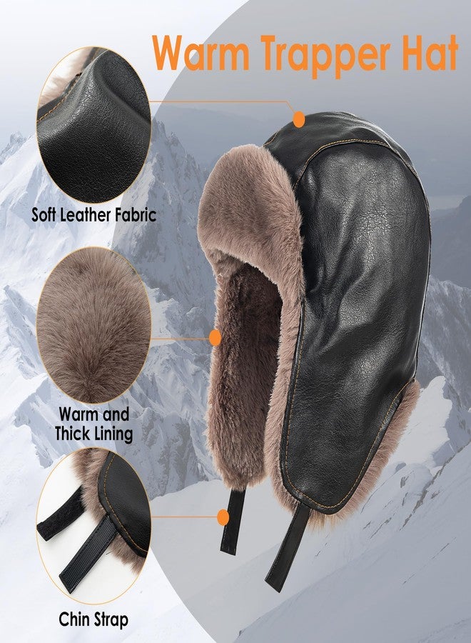 Gilotop Warm Trooper Trapper Hat for Men Women Winter Hat with Fur Ear Flaps Windproof Hat for Cold Weather Hunting Hat, Army Green, One size - Image 3