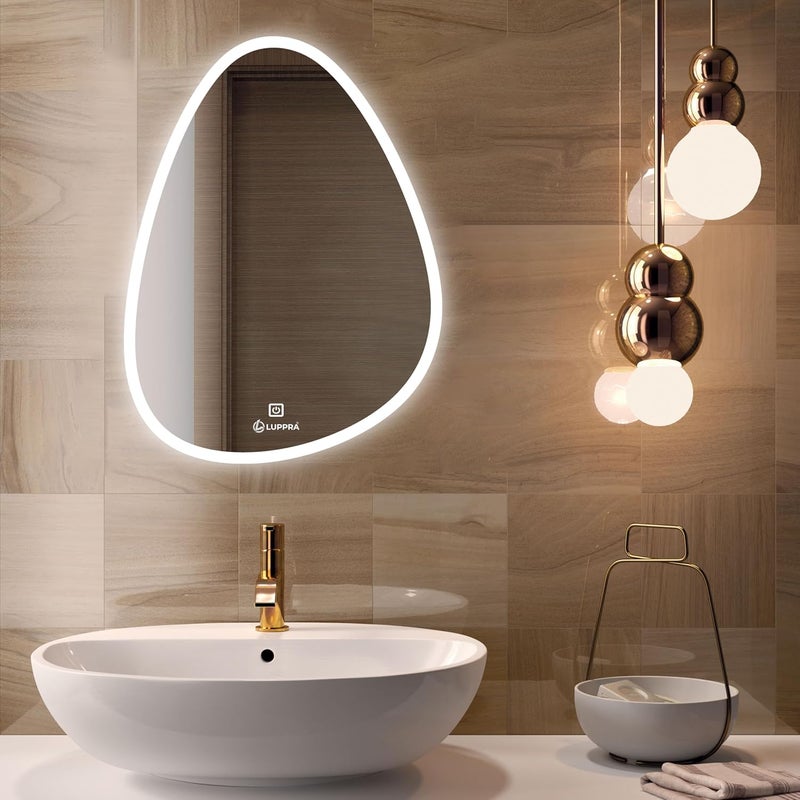 LUPPRA Wall Mounting Mirror with Light Bathroom MirrorVenity MirrorSmart Mirror Size 18X24 inch LED Mirror 3 Tone Cool White Natural White Warm White - Image 1