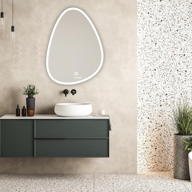 LUPPRA Wall Mounting Mirror with Light Bathroom MirrorVenity MirrorSmart Mirror Size 18X24 inch LED Mirror 3 Tone Cool White Natural White Warm White - Image 4