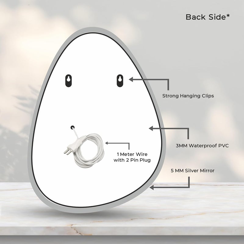 LUPPRA Wall Mounting Mirror with Light Bathroom MirrorVenity MirrorSmart Mirror Size 18X24 inch LED Mirror 3 Tone Cool White Natural White Warm White - Image 5