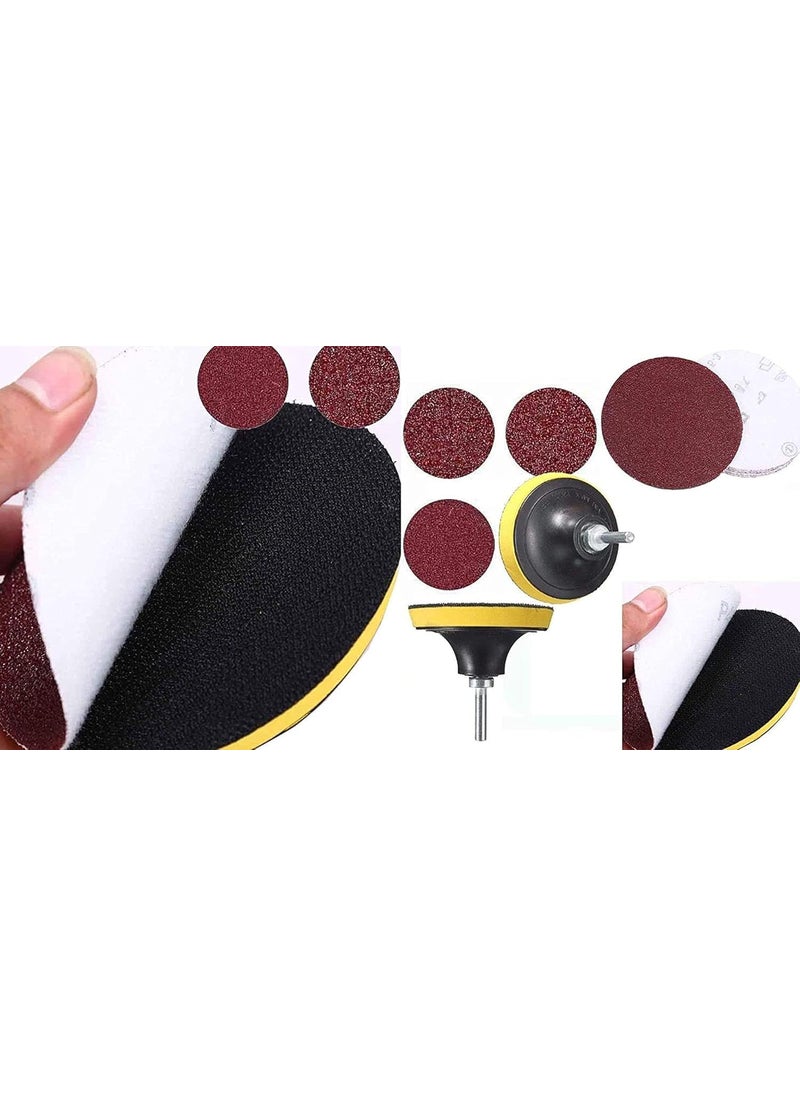 DIY Crafts DIY Crafts CTDIYHI21616 3 Inch Sanding Discs 601202408001000 Grit Sandpaper Assortment Backer Pad Universal M10 Drill Adopter 50  - Image 2