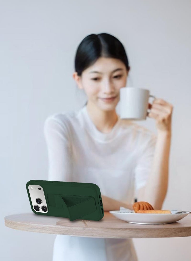 CATANES 3 Packs Premium PU Leather Case for iPhone 17 Pro Max with Stand Function Shockproof and Anti Scratch Finger Grip with Two Privacy Screen Protector - Image 5