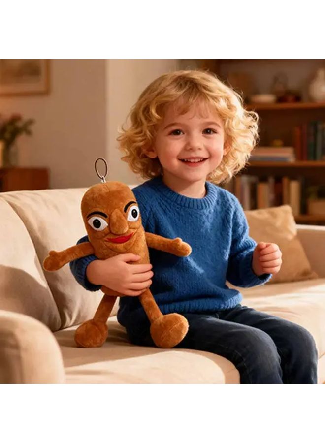 Brown Wooden Stick Plush Pillow Soft Polyester Filling Funny Room Decor Special Gift - Image 1