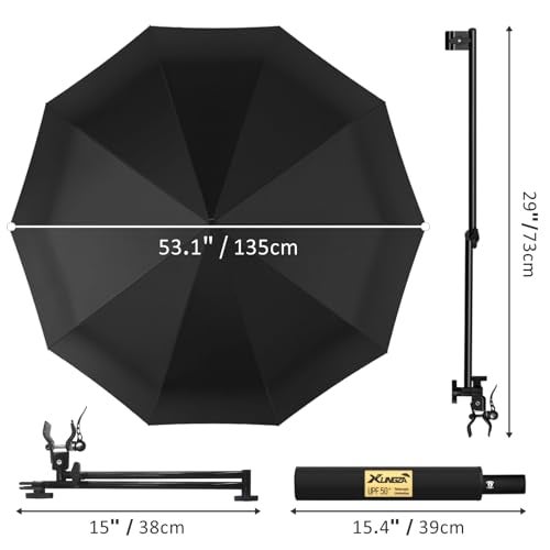 XLINGZA UPF 50+ Beach Umbrella with Adjustable Universal Clamp - Image 3