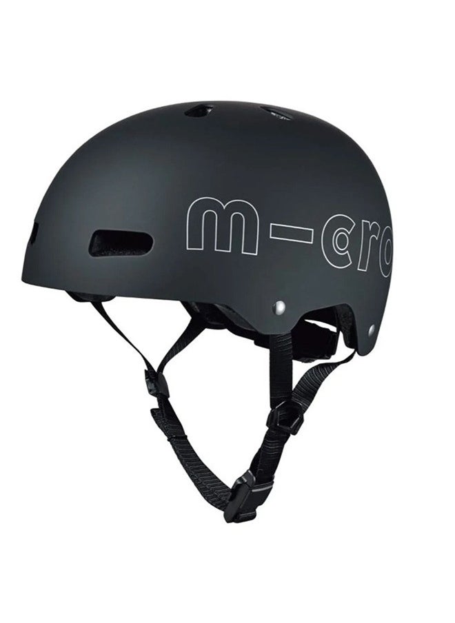 Micro Micro ABS Kids Helmet Black AC2097BX (Large) | Kids Helmet | Kick Scooter Helmets | Sports Helmet for Kids | Helmet with Adjustable Straps | Riding Kids Helmet | Kids Safety | Helmet for Kids  - Image 1