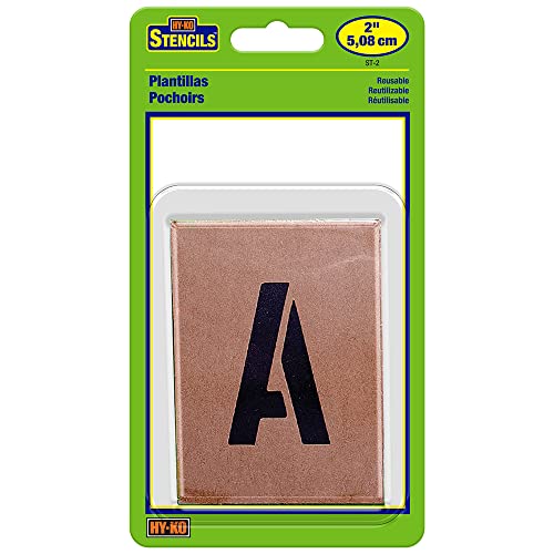 HY-KO Products ST-4 Number & Letter Stencils, 4 Inch, Tan - Image 1