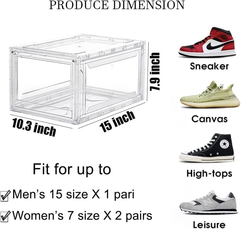MMBABY 1 Pack Acrylic Clear Shoe Storage Box Shoe Box Clear 7801 - Image 3