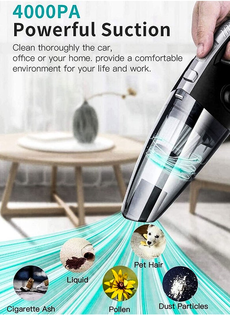 DBLEW - Rechargeable Handheld Car Vacuum Cleaner Wet Dry Cordless Mite Remover Portable Strong powerful Suction For Home Automotives Dust Pet Hair Sofa Carpet Cleaning Computer Keyboard - Image 1