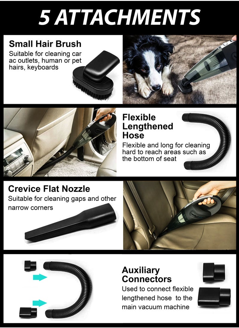 DBLEW - Rechargeable Handheld Car Vacuum Cleaner Wet Dry Cordless Mite Remover Portable Strong powerful Suction For Home Automotives Dust Pet Hair Sofa Carpet Cleaning Computer Keyboard - Image 1
