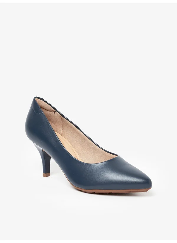 مودار Modare Ladies Mid Heel Shoes Navy Blue | Made In Brazil