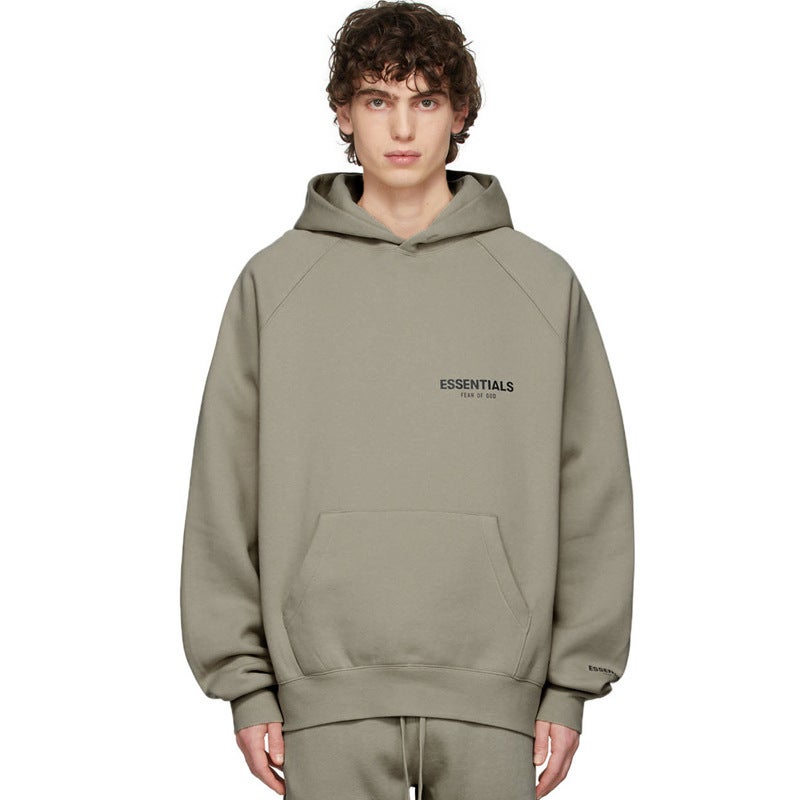 ESSENTIALSZONE FOG Hoodie Unisex Autumn Winter Streetwear Charcoal Gray plus velvet is too large