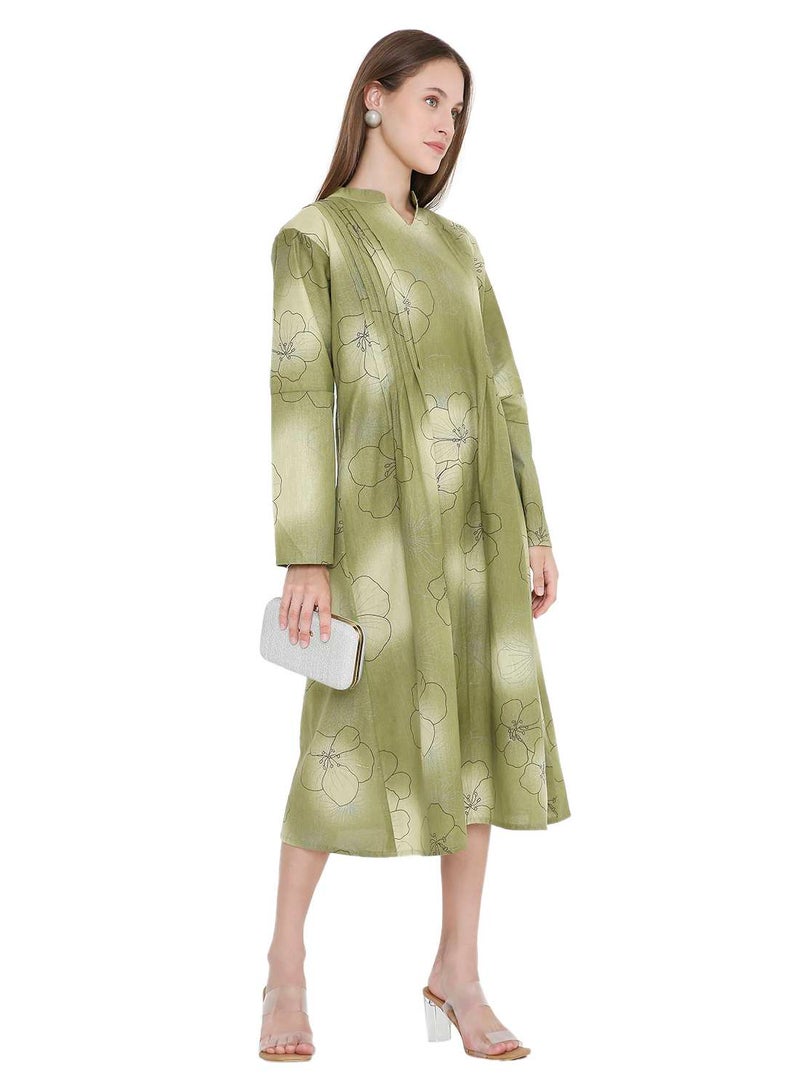 HANA & SARA UNIQUE PRINTED SHORT FARASHA MODEST WEAR ARABIC KAFTAN JALABIYA DRESS  - Image 1