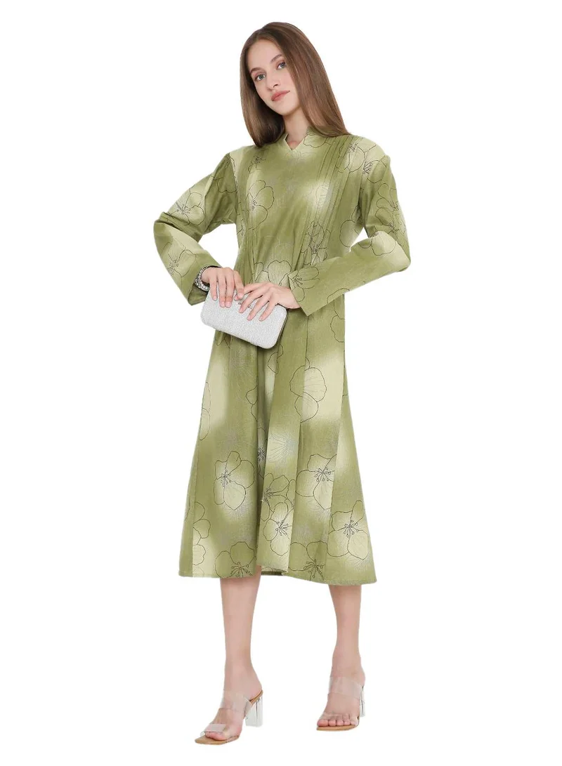 هانا آند سارا UNIQUE PRINTED SHORT FARASHA MODEST WEAR ARABIC KAFTAN JALABIYA DRESS