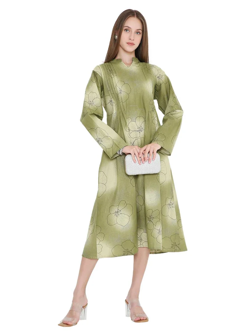 هانا آند سارا UNIQUE PRINTED SHORT FARASHA MODEST WEAR ARABIC KAFTAN JALABIYA DRESS