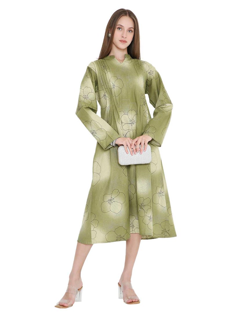 HANA & SARA UNIQUE PRINTED SHORT FARASHA MODEST WEAR ARABIC KAFTAN JALABIYA DRESS  - Image 5