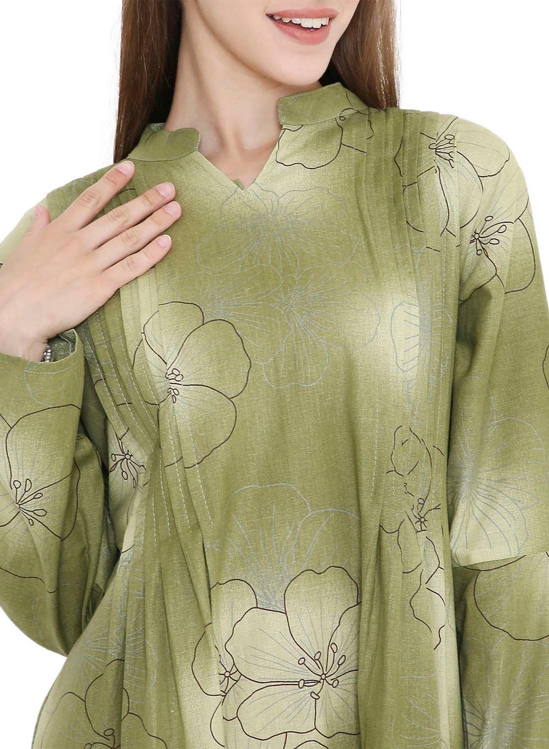 HANA & SARA UNIQUE PRINTED SHORT FARASHA MODEST WEAR ARABIC KAFTAN JALABIYA DRESS  - Image 3