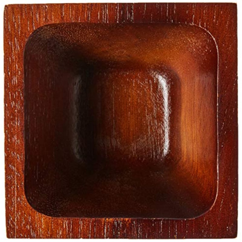 Lipper International Acacia Wood Small Square Bowls | For Condiments | Hand Wash Only | Brown | Set of 2 - Image 4