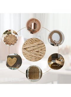 SUNRISE Jute Rope,6mm Thick,91.44m,Strong Hemp Twine Cord For DIY Crafts, Decoration, Gift Wrapping, Garden, Hanging and Packing And Pets Eco Friendly Durable Utility Rope  - Image 3