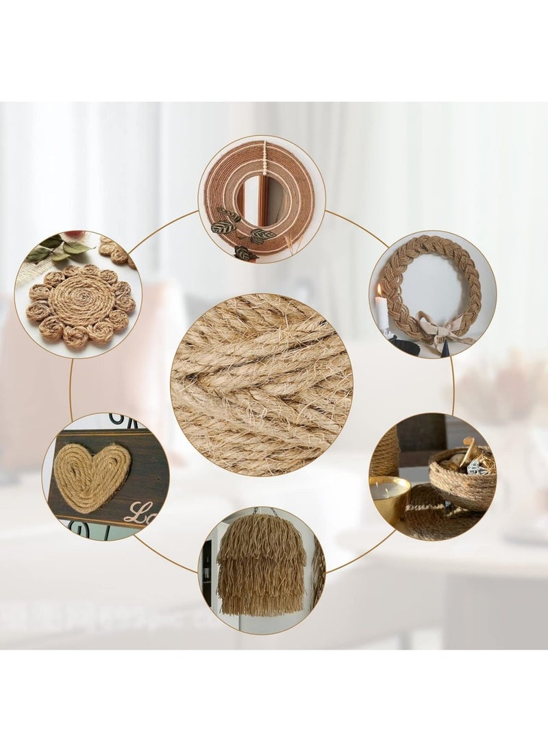 SUNRISE Jute Rope,6mm Thick,91.44m,Strong Hemp Twine Cord For DIY Crafts, Decoration, Gift Wrapping, Garden, Hanging and Packing And Pets Eco Friendly Durable Utility Rope  - Image 3