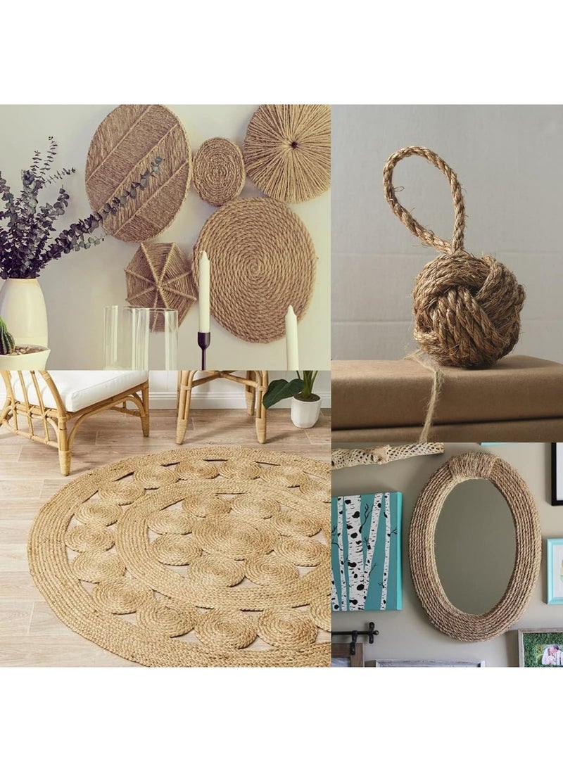 SUNRISE Jute Rope,6mm Thick,91.44m,Strong Hemp Twine Cord For DIY Crafts, Decoration, Gift Wrapping, Garden, Hanging and Packing And Pets Eco Friendly Durable Utility Rope  - Image 4
