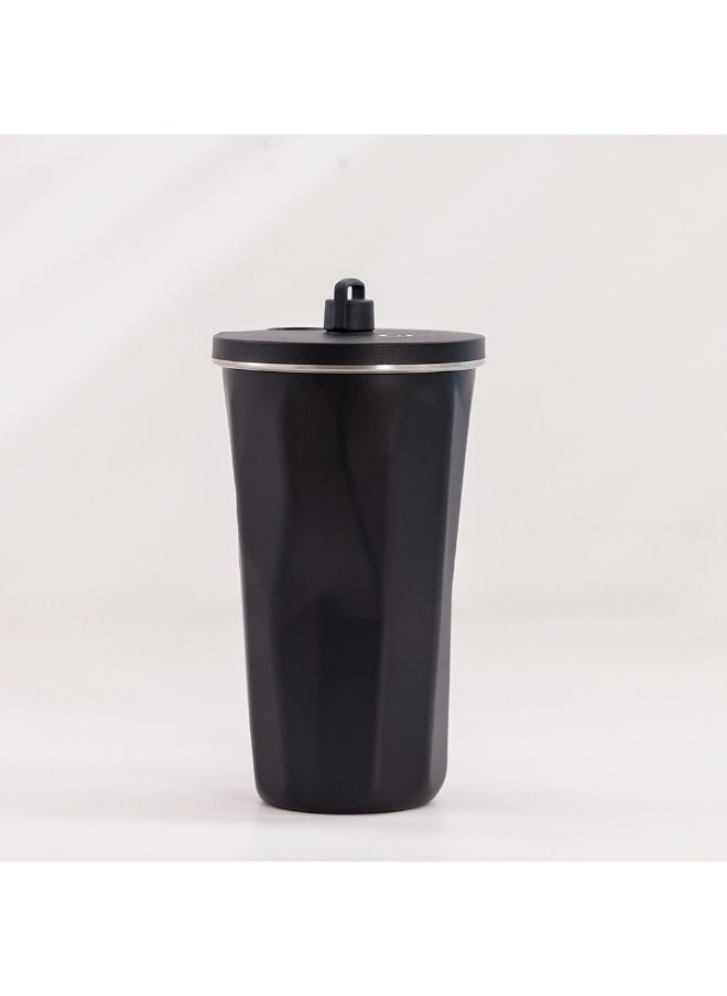 DANUBE HOME Alpine Aqua Travel Tumbler Stainless Steel Vacuum Insulated with Lid and Straw Black 600ml  - Image 1