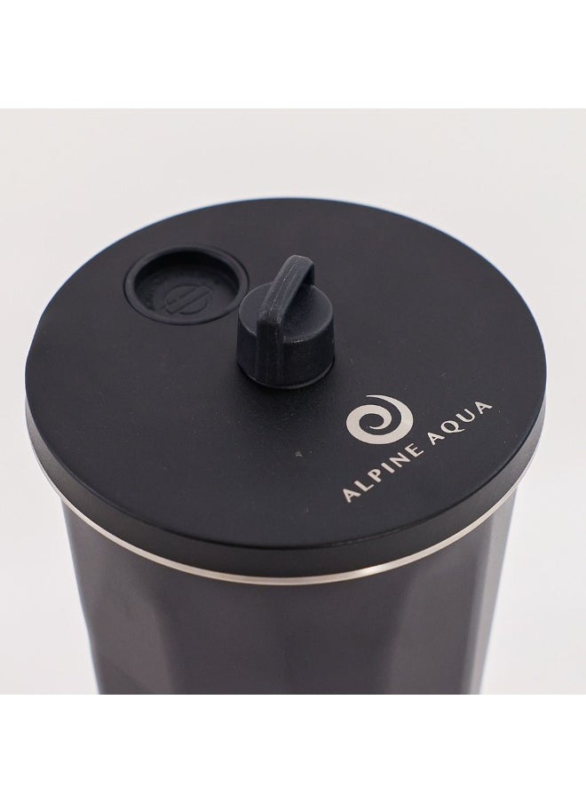 DANUBE HOME Alpine Aqua Travel Tumbler Stainless Steel Vacuum Insulated with Lid and Straw Black 600ml  - Image 3
