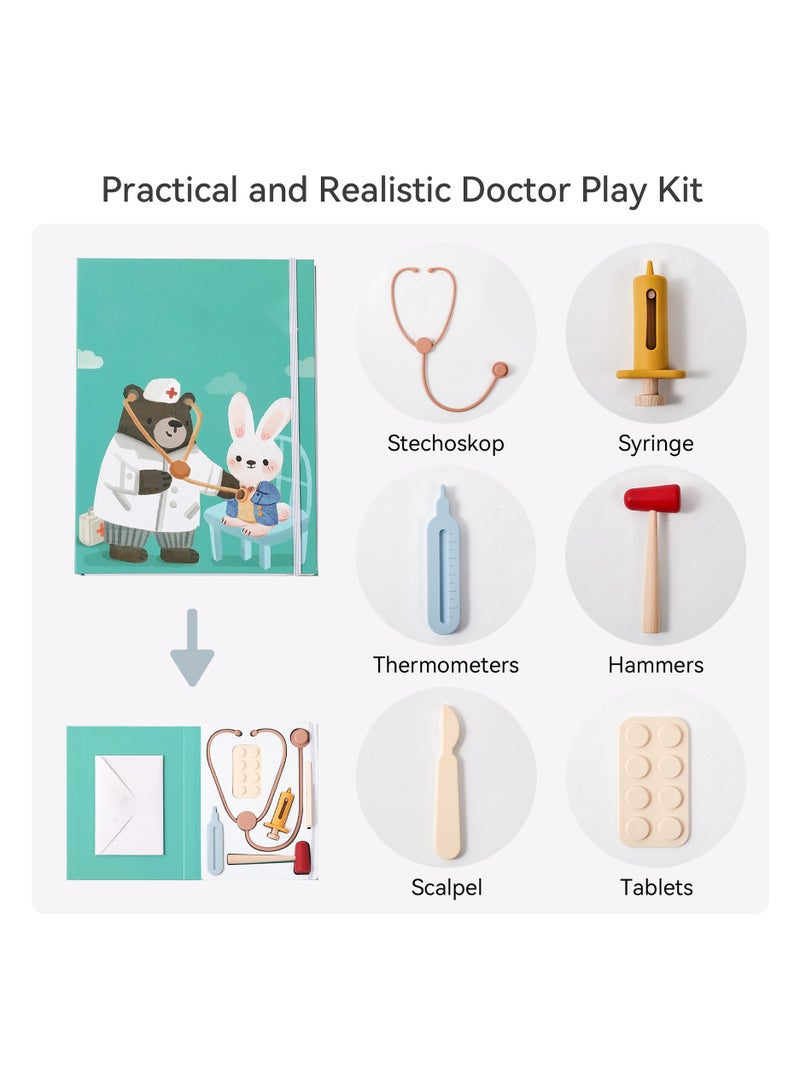 CMGTYYD Doctors Set for Kids, Kids Doctors Set, Toddler Doctor Kit, Pretend Role Play Doctor Medical Kit with Realistic Stethoscope, doctor Playsets Educational Toys for 2 3 4 5 6 Years Old Boys Girls Gifts - Image 4