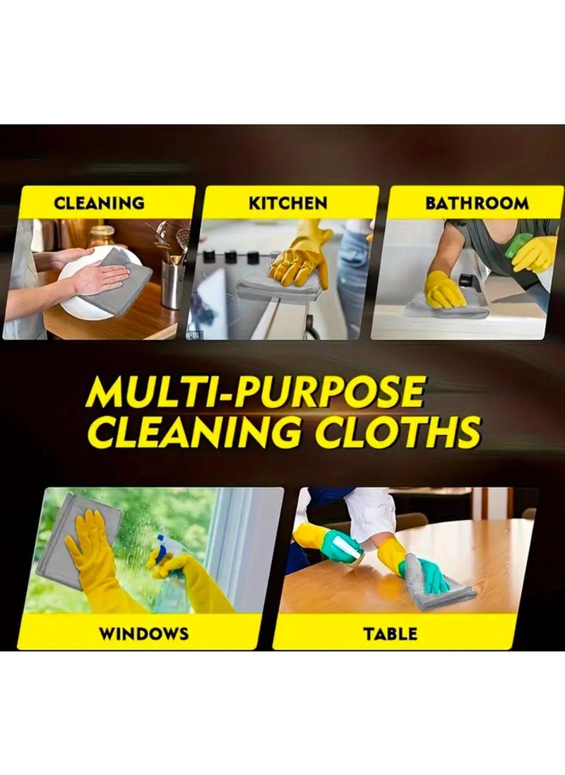 CleanWave - The Pure Effect 5-PCS, Ultra-Absorbent Microfiber Car Towel Set – Quick-Dry,(5-PCS - 25 * 25CM), Scratch-Free Cleaning Cloths for Cars, Househould, Windows & Detailing, Car Cleaning Tools, Soft Reusable  - Image 2