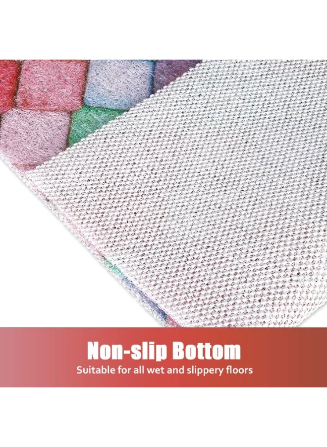 دش حصيرة غير انزلاق, 24x 24 بوصة مربع, ناعمة راحة حمام حصيرة مع ثقوب الصرف الصحي, PVC Loofah تدليك دش أرضية حصيرة للدش, حمام, المناطق الرطبة, التجفيف السريع - Image 2