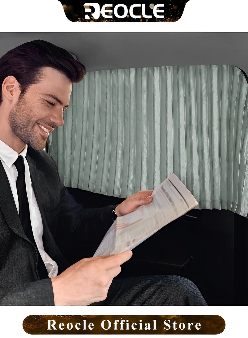 REOCLE 4PCS Car Side Window Sun Shade Magnetic Privacy Sunshades for Front & Rear Windows Curtain Keeps Cooler Screen & Blocks UV Rays for Baby Sleeping & Camping & Travel - Image 5