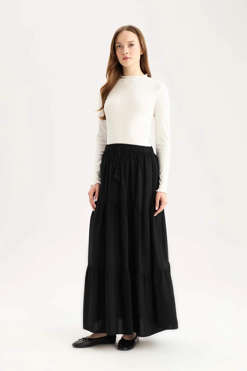 ديفاكتو Viscose Maxi Skirt