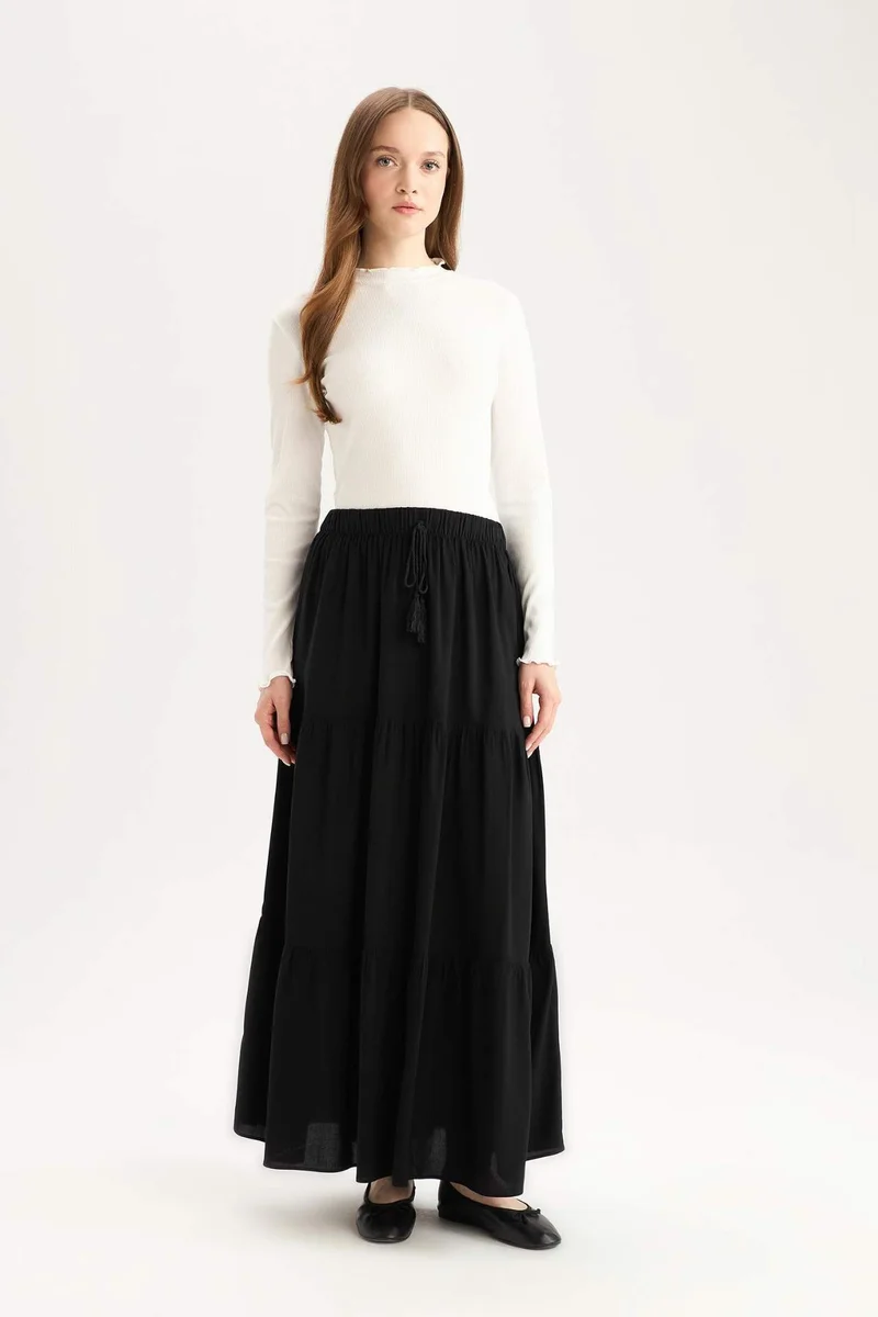 ديفاكتو Viscose Maxi Skirt