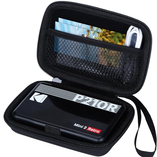 Lebakort Hard Case Compatible with KODAK Mini 2 Retro P210R / Mini Shot 2 Retro C210R Instant Digital Camera Photo Printer, Black Case - Image 1