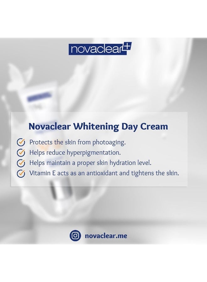 Novaclear Whitening Day Cream – Skin Lightening Moisturizer with Alpha Arbutin, Tranexamic Acid & SPF 50 - Image 2