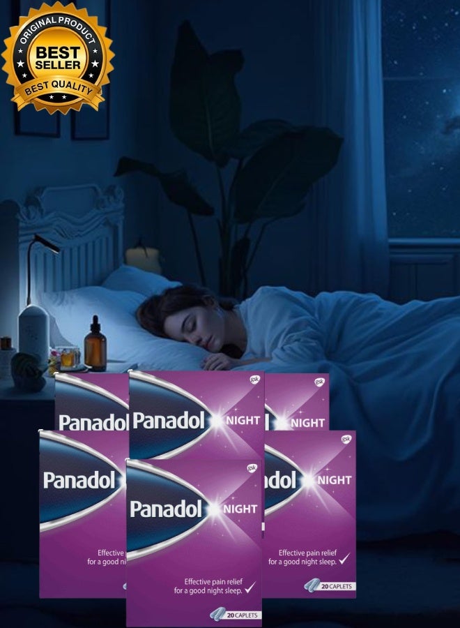 Panadol 6 Pieces Night 20 Tablets Effective Pain Relief - Image 1