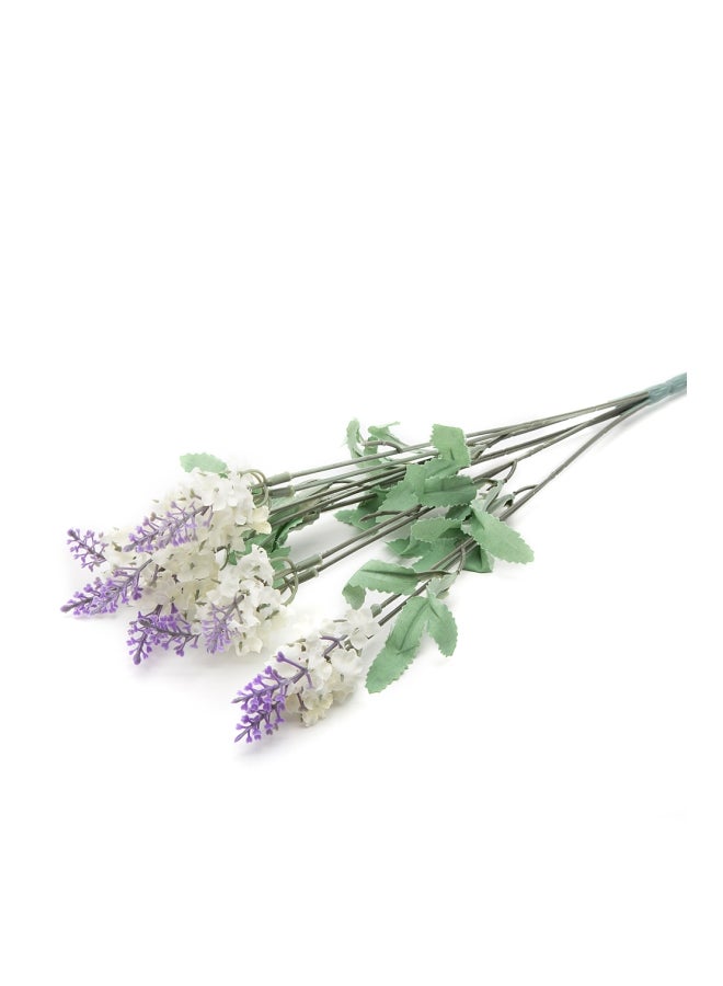 Sharpdo Artificial Decorative Flower Bouquet Lavender/White/Green 30centimeter - Image 1