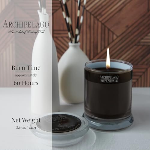 Archipelago Botanicals Havana Glass Jar Candle, Bergamot, Tobacco Flower and Ylang Ylang Scent, Lead-Free Candle Wicks, Burns Approx. 60 Hours (8.6 oz) - Image 4