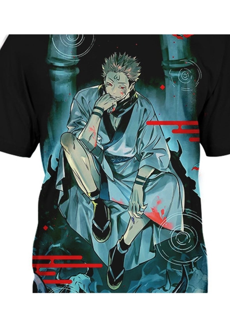 Anime cartoon Jujutsu Kaisen 3D digital printing personalized breathable T-shirt - Image 2