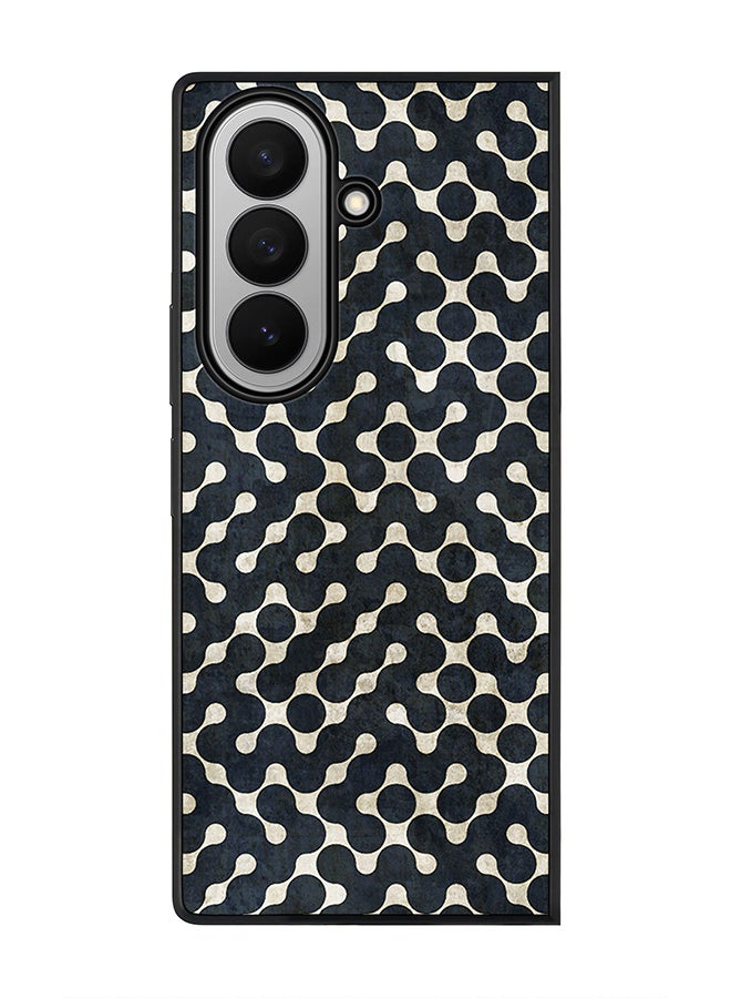 Stylizedd For Samsung Galaxy Z Fold7 Case,Slim fit Camera Protection, Shockproof Thin Phone cover  - Connect The Dots (Black)