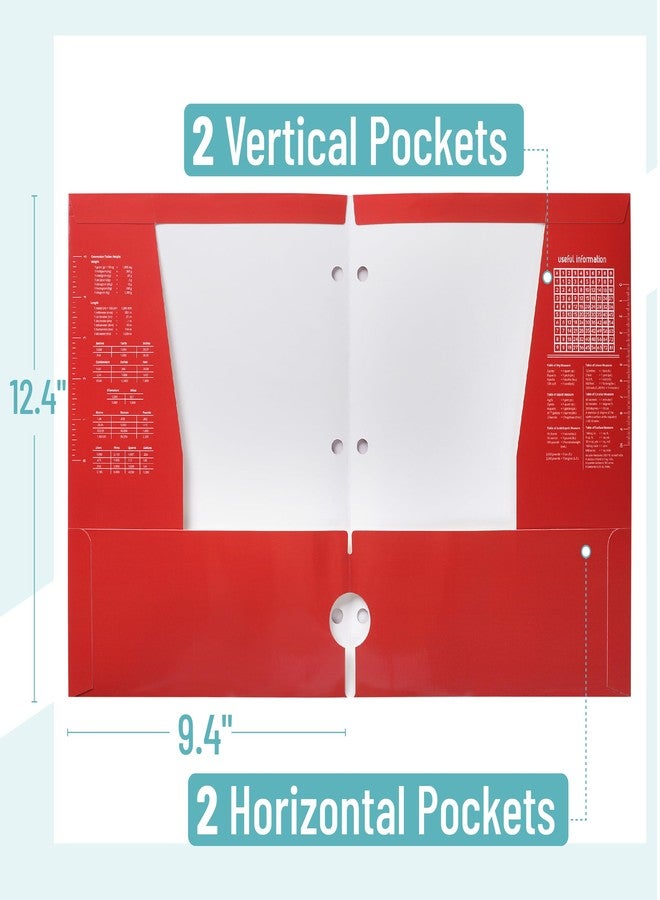 Mr. Pen- 4 Pocket Folders, 4 Pack, Vibrant Colors, 3 Hole Punched, School Folders with Pockets for 3 Ring Binder, Back to School Supplies - Image 3