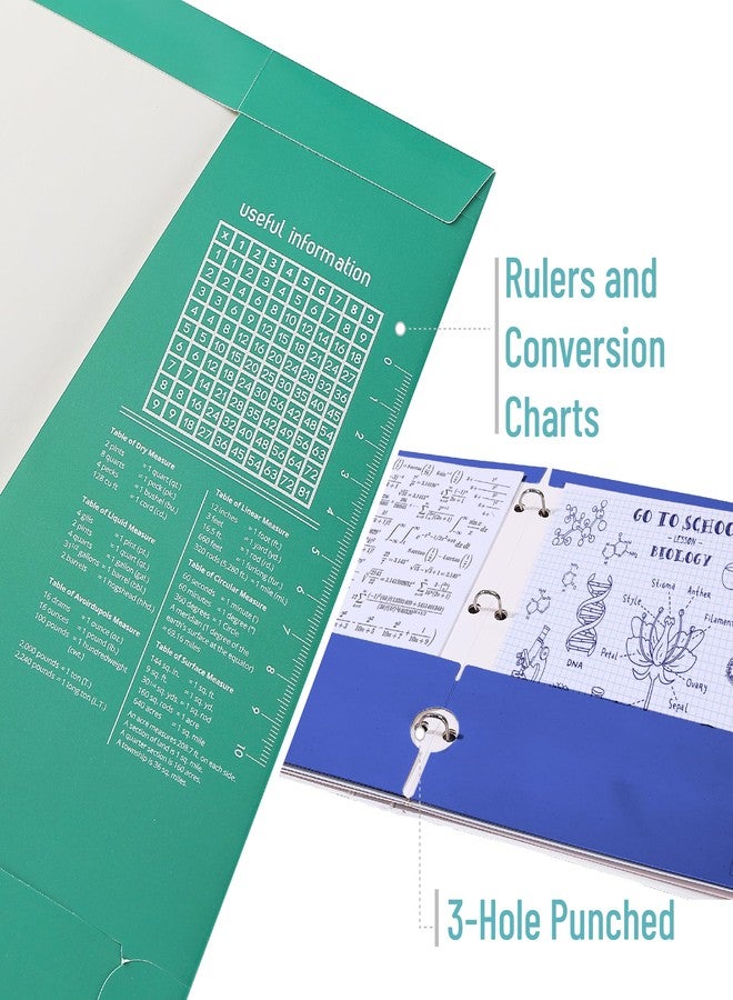 Mr. Pen- 4 Pocket Folders, 4 Pack, Vibrant Colors, 3 Hole Punched, School Folders with Pockets for 3 Ring Binder, Back to School Supplies - Image 4