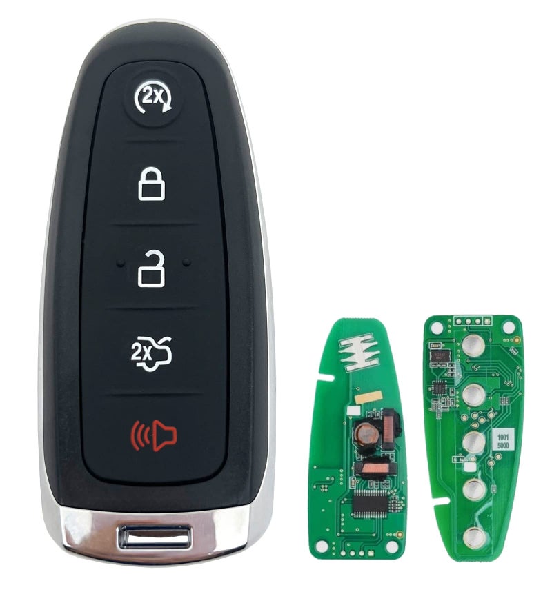 BTOZRF 5 Buttons Keyless Remote Car Key Fob Fit for Ford Explorer Edge Taurus Flex Expedition Focus Maverick Lincoln MKX MKS MKT Navigator FCC ID: M3N5WY8609/M3N5WY8610 (Black) - Image 1