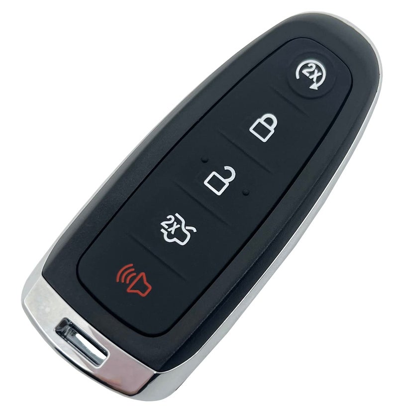 BTOZRF 5 Buttons Keyless Remote Car Key Fob Fit for Ford Explorer Edge Taurus Flex Expedition Focus Maverick Lincoln MKX MKS MKT Navigator FCC ID: M3N5WY8609/M3N5WY8610 (Black) - Image 4